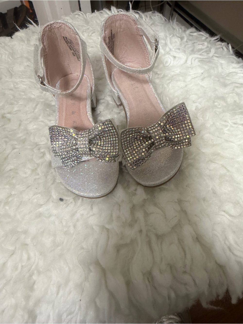 Girls' Sparkle Silver Dress Shoes - Kids
